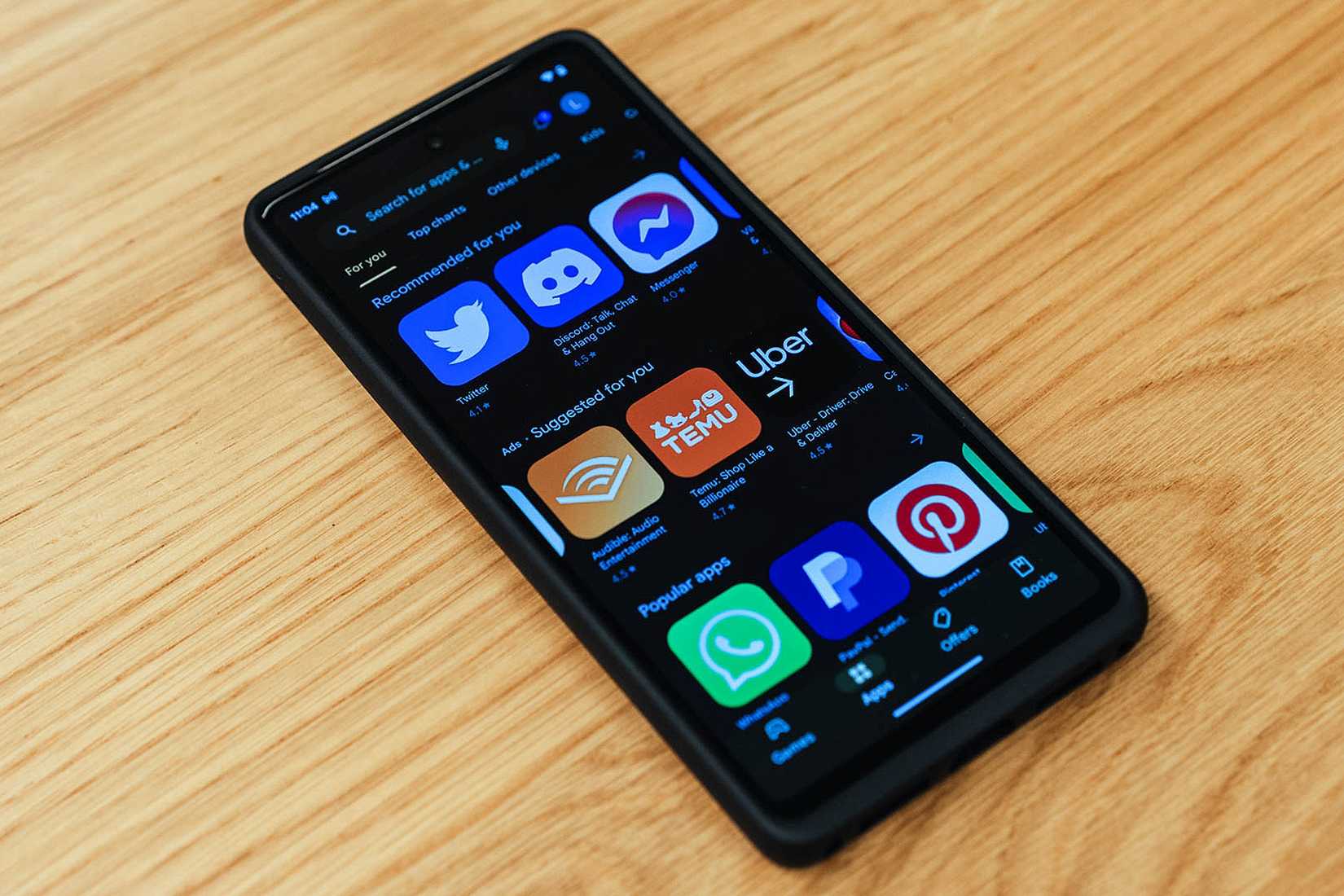 Google Play Store on Pixel phone.