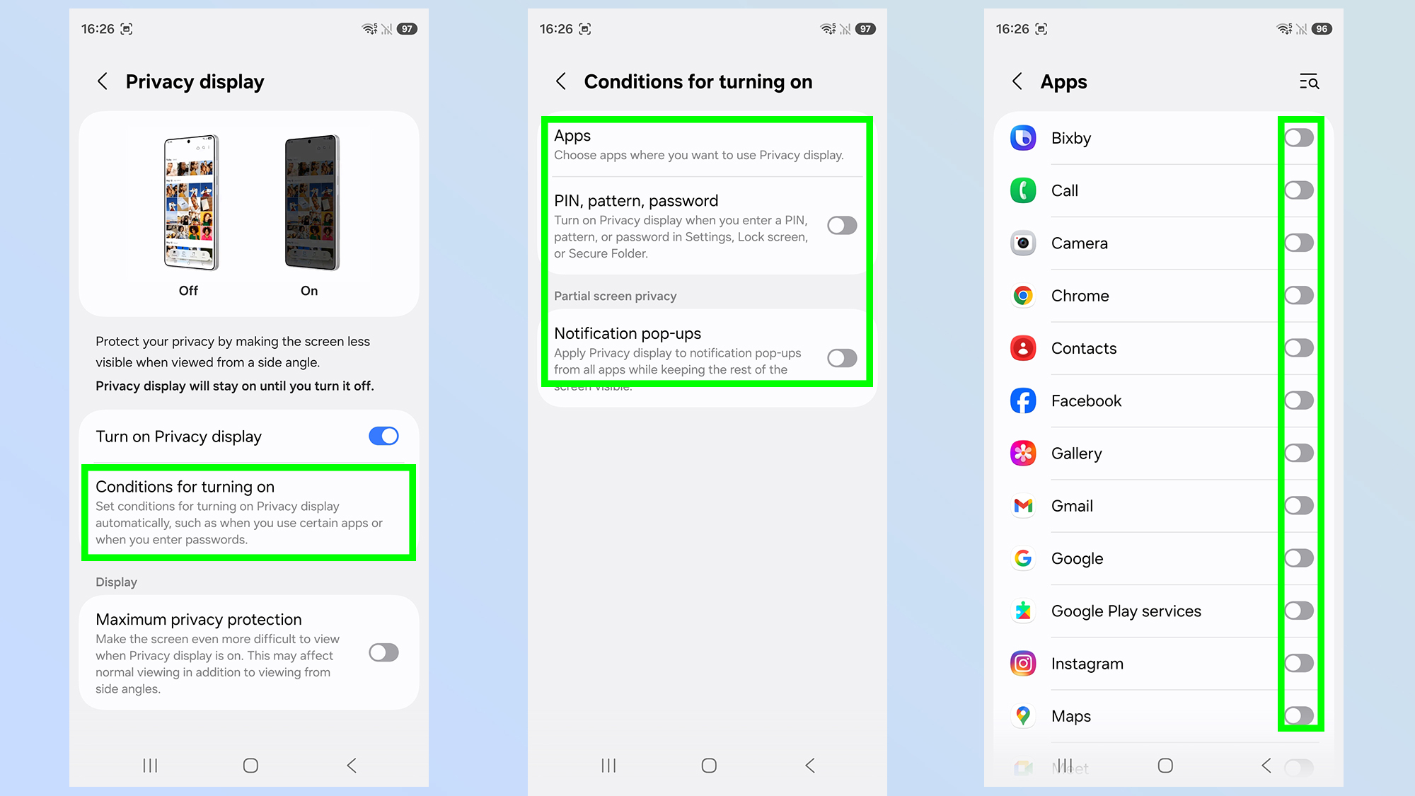 How to use samsung galaxy s26 Ultra secret display