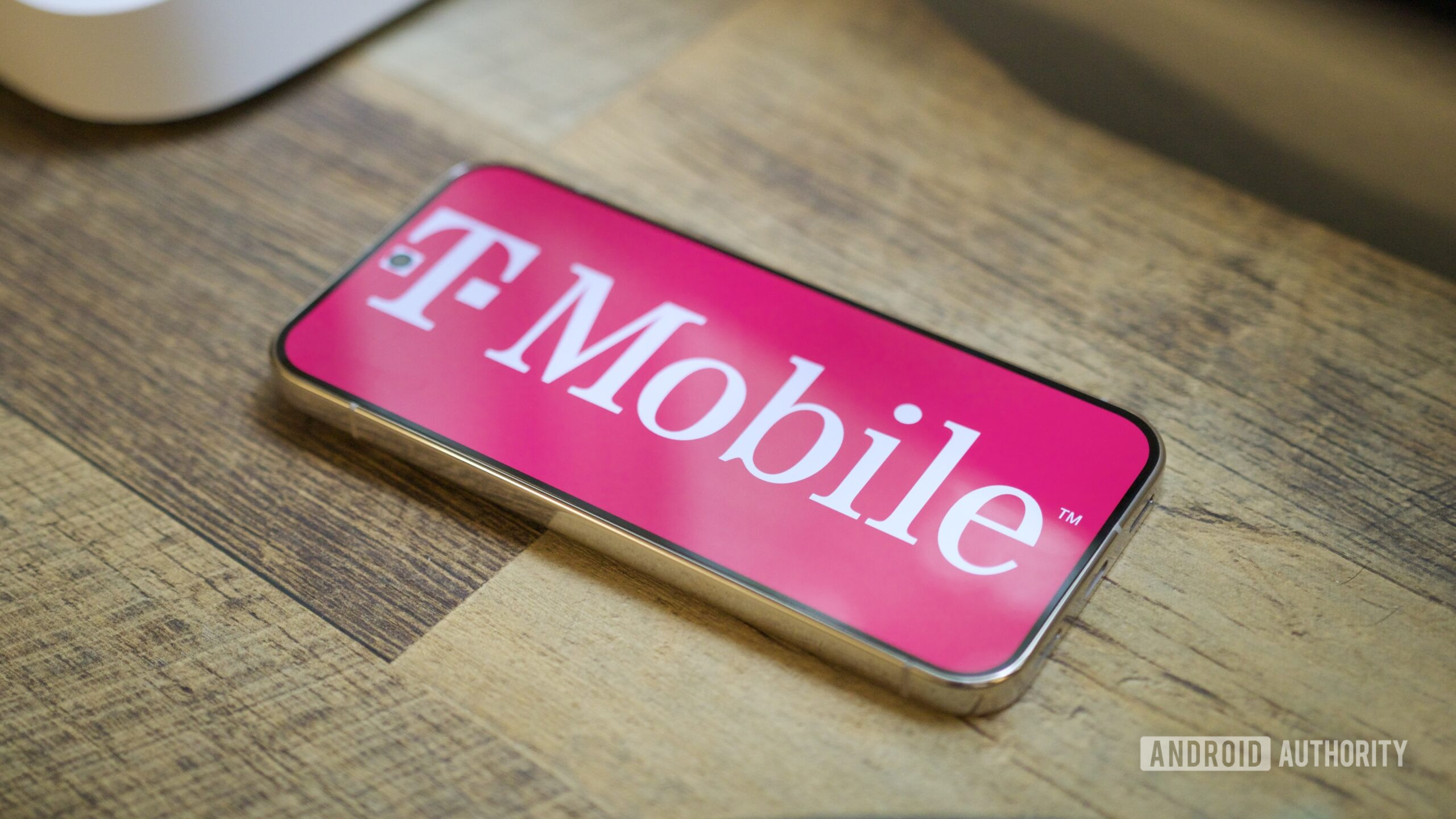 The T-Mobile logo displayed on the Google Pixel phone.