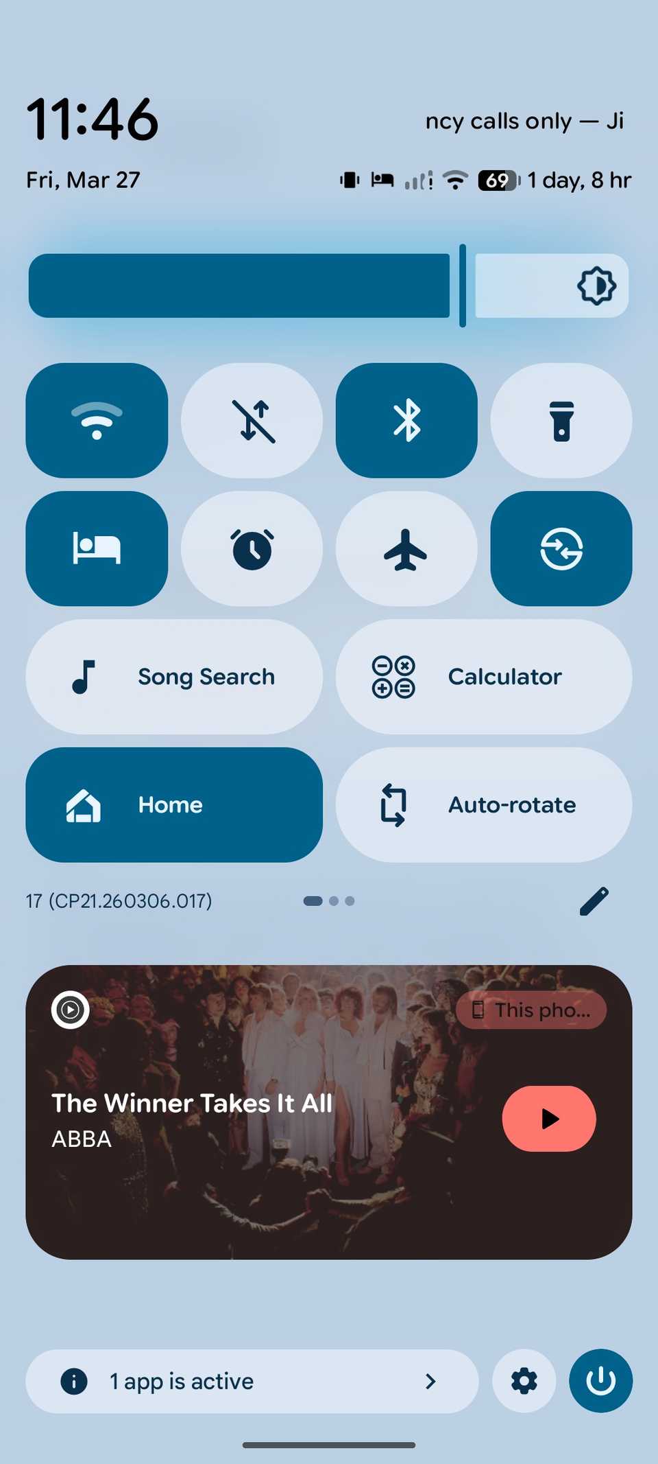 music search tile on Pixel
