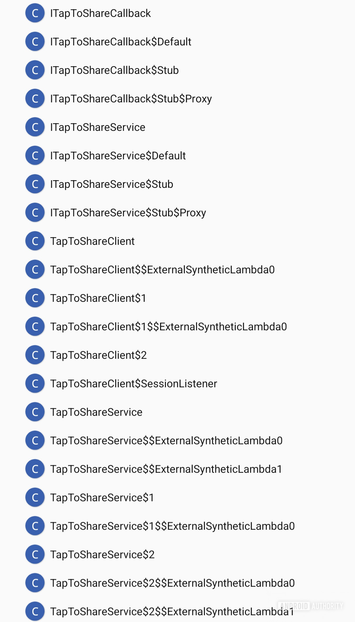 Tap to share Android 17