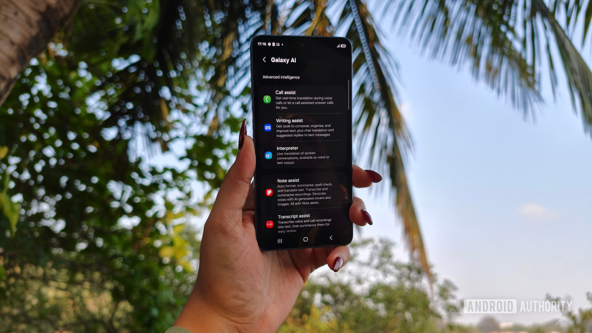 Samsung Galaxy S26's flagship Galaxy AI design Galaxy AI settings page on Samsung Galaxy S26.