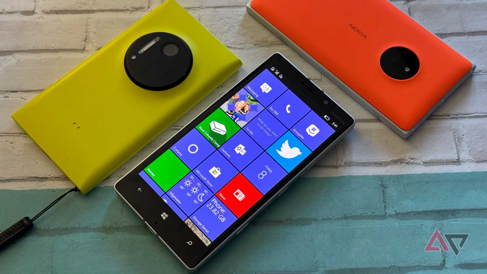 The Nokia Lumia 930 is surrounded by other Lumias