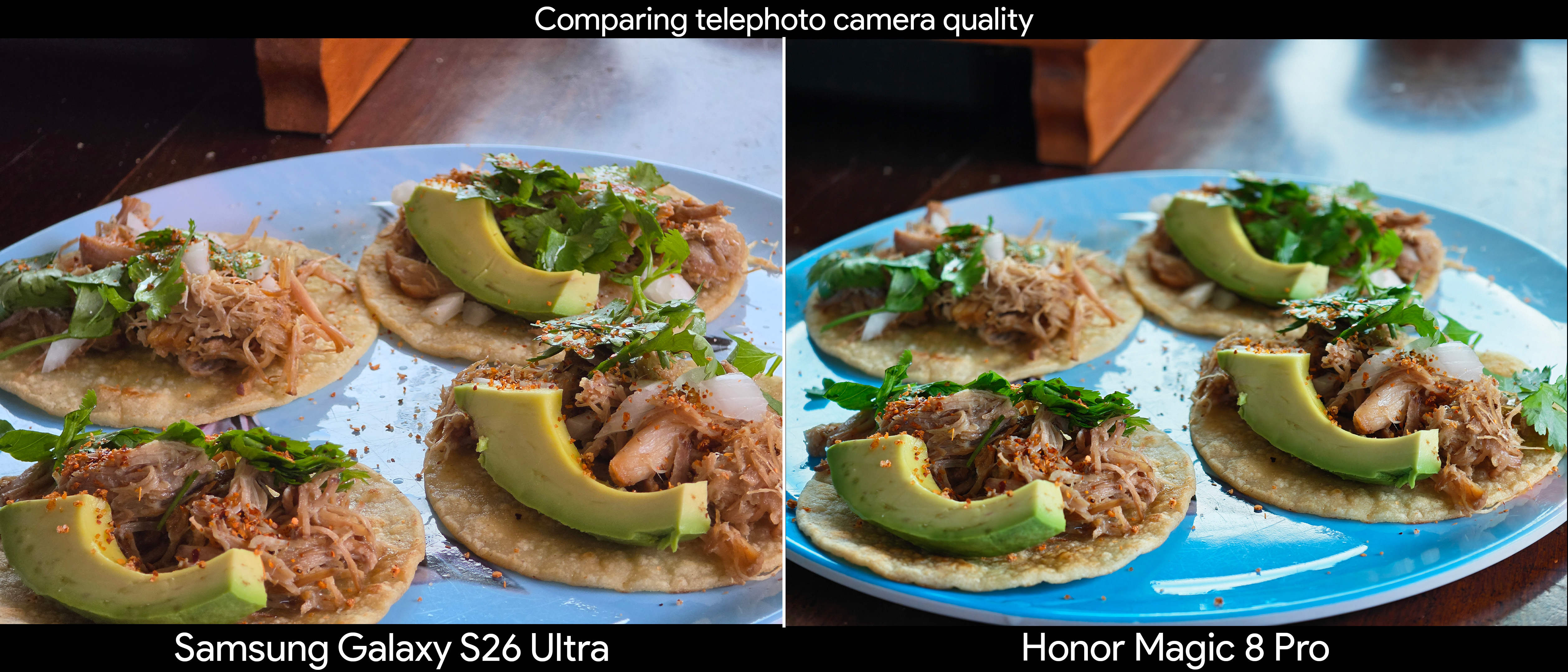 Comparing telephoto bokeh and image quality between Samsung Galaxy S26 Ultra and Honor Magic 8 Pro