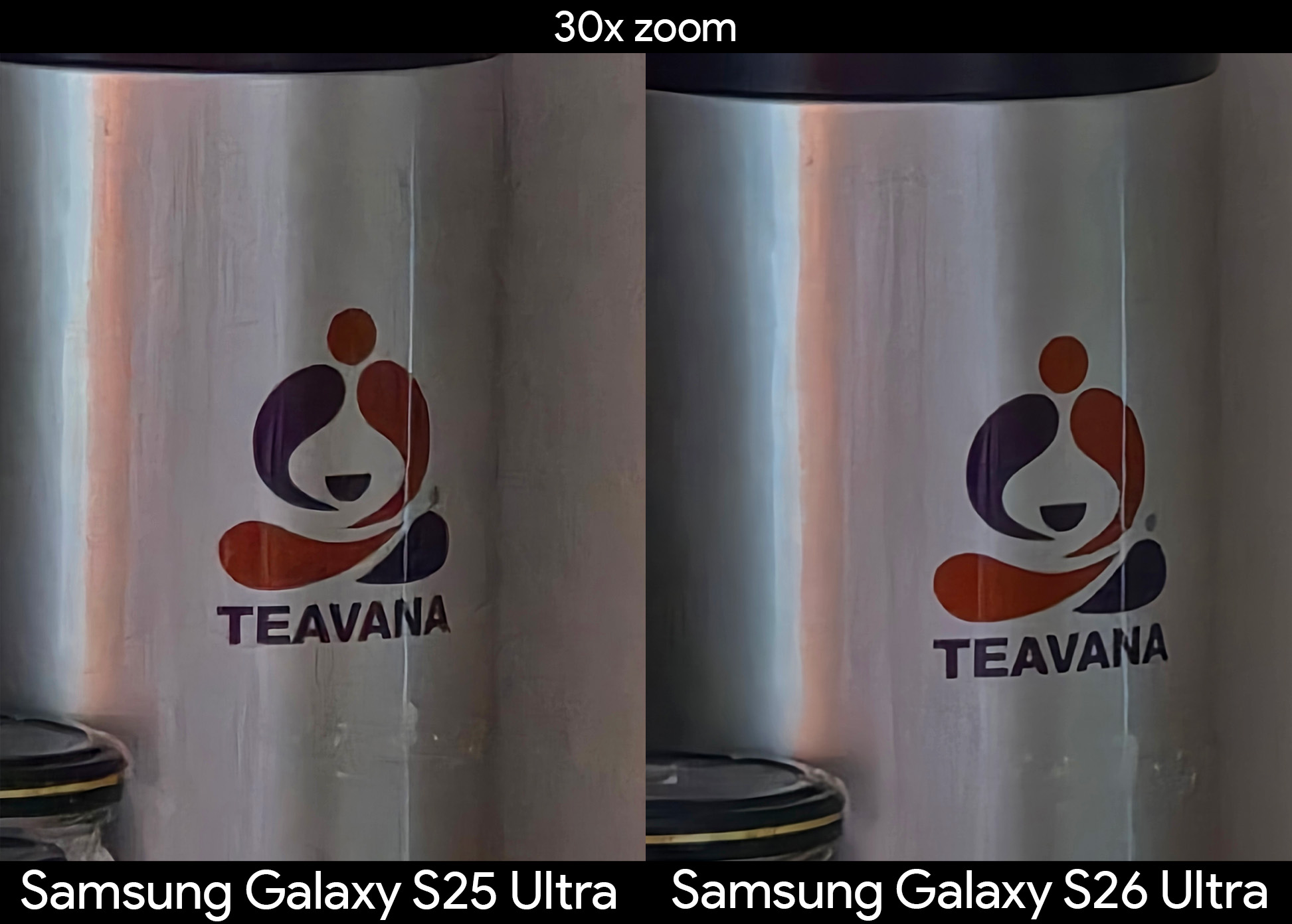 Comparing distance readings at 30X zoom on Samsung Galaxy S25 Ultra and Samsung Galaxy S26 Ultra
