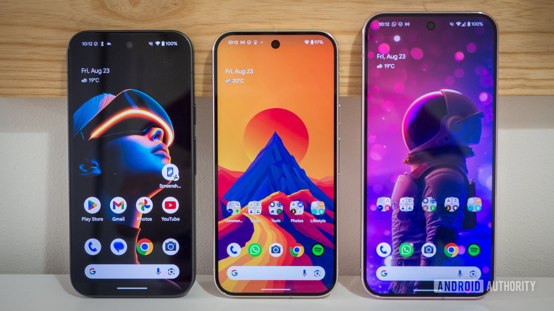 The Google Pixel-9 series is parallel at the front