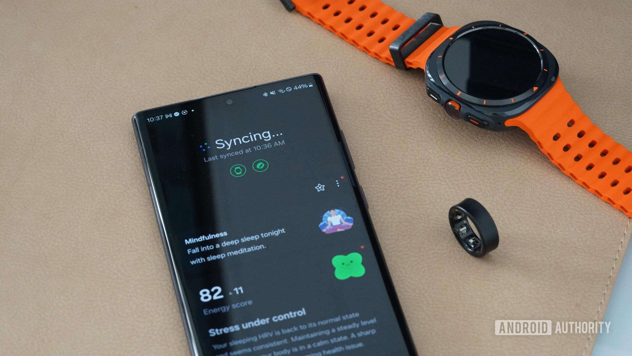 Data from the Galaxy Watch Ultra and Galaxy Ring syncs to the Samsung Health app.